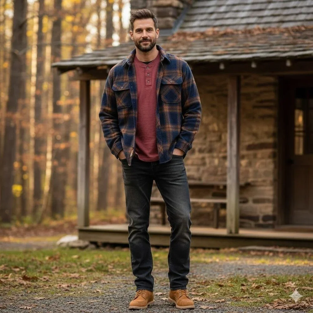 Eddie Bauer Mens XL Red‎ Cotton Long Sleeve Henley Shirt Casual Layering Outdoor - Picture 6 of 6